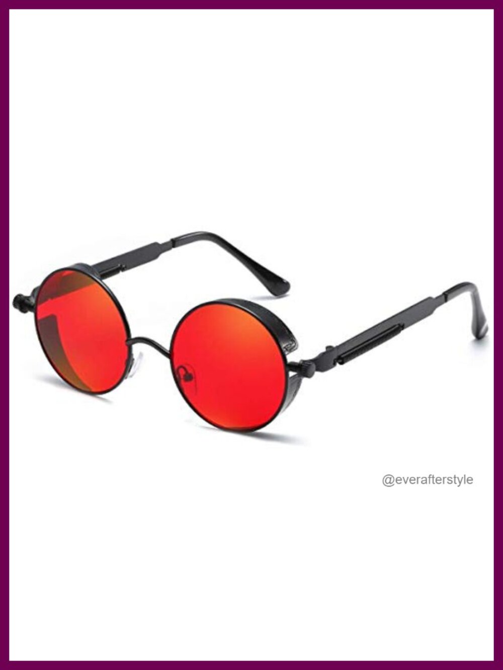 Steampunk Round Metal Sunglasses UV400 Full Frame Lightweight Unisex